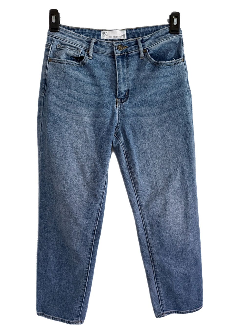 RSQ Light Blue High-Rise Straight Leg Jeans Size 7 / w28